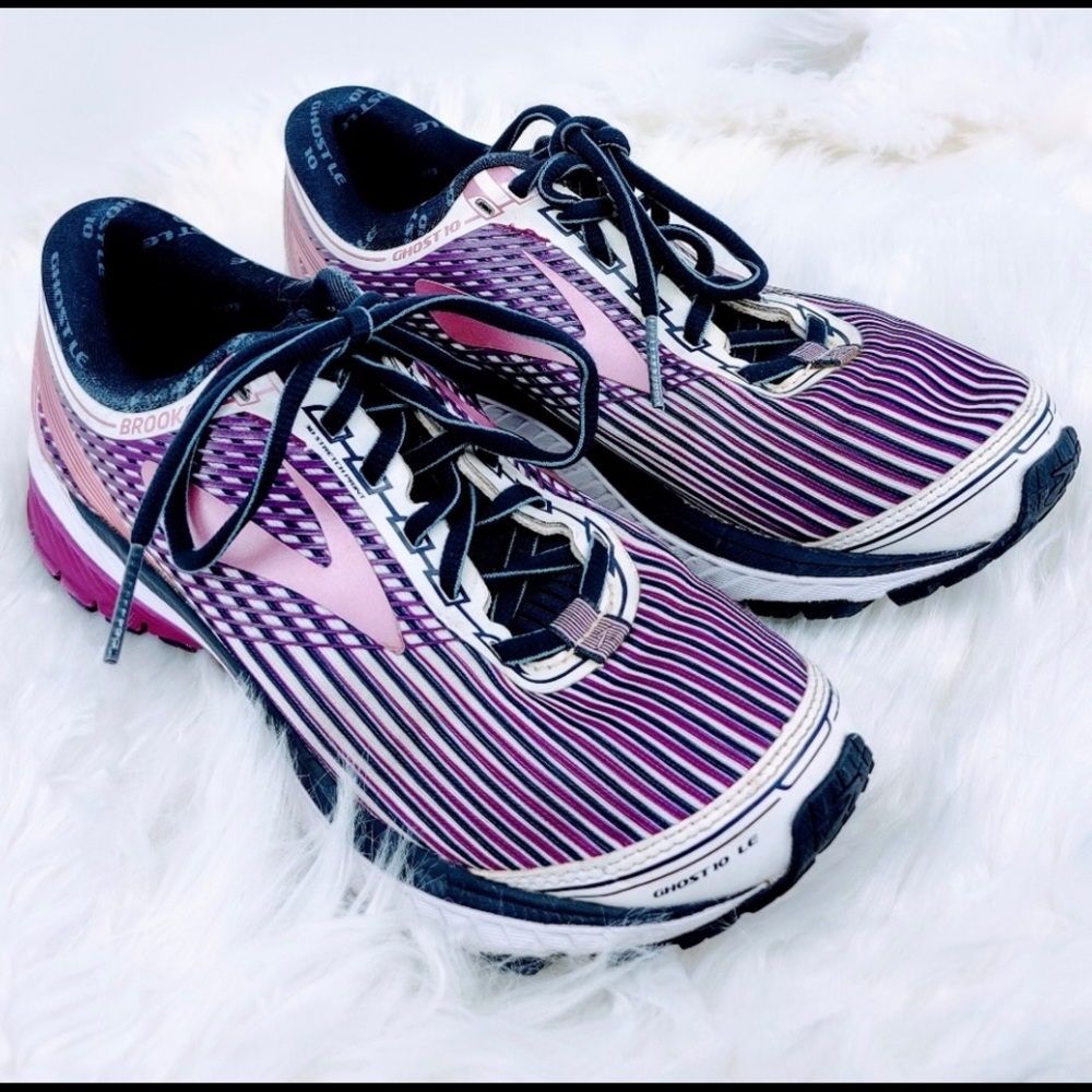 Brooks Womens Ghost 10 Running Shoes Purple Size 7